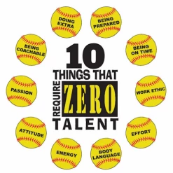 10 Things That Require Zero Talent Softball T-ShirtChoose Your ColorYouth Med To Adult 4XCURRENTLY NOT AVAILABLE DUE TO STAFFING ISSUES