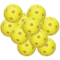 9" Plastic Practice Ball - Yellow - 20 Pk
