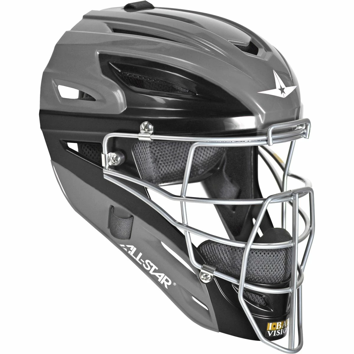 All-Star MVP2510 Graphite Two-Tone Catcher's Helmet - Youth 6 All-Star MVP2510 Graphite Two-Tone Catcher's Helmet - Youth - Image 4