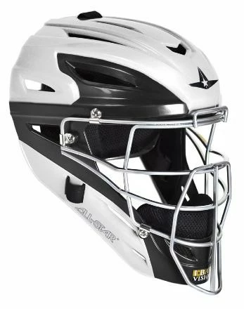 All-Star MVP2510 White Two Tone Catcher's Helmet - Youth 4 All-Star MVP2510 White Two Tone Catcher's Helmet - Youth - Image 2