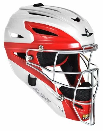 All-Star MVP2510 White Two Tone Catcher's Helmet - Youth 8 All-Star MVP2510 White Two Tone Catcher's Helmet - Youth - Image 6