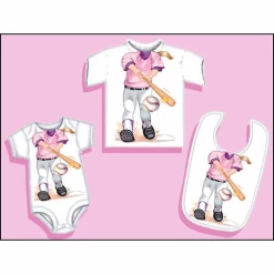 Add A Kid Baseball Girl Batter Tees And Onesies