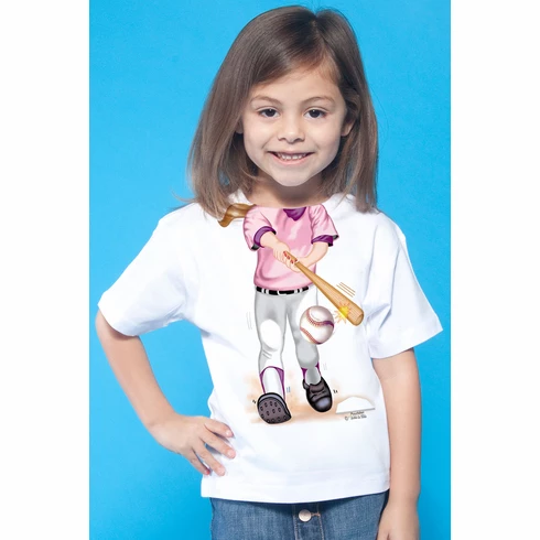 Add A Kid Baseball Girl Batter Tees And Onesies 4 Add A Kid Baseball Girl Batter Tees And Onesies - Image 2