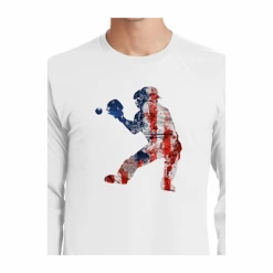 America's Pastime Baseball Catcher T-ShirtChoose Your ColorYouth Med To Adult 4XCURRENTLY NOT AVAILABLE DUE TO STAFFING ISSUES -Bats Shop america s pastime baseball catcher t shirt choose your color youth med to adult 4x 8