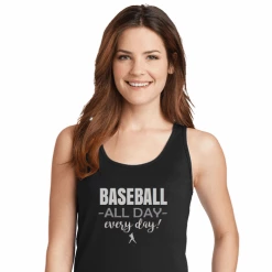 Baseball All Day Every Day T-ShirtChoose Your ColorTank, V-Neck, Or CrewLadies XS-4XCURRENTLY NOT AVAILABLE DUE TO STAFFING ISSUES -Bats Shop baseball all day every day t shirt choose your color tank v neck or crew ladies xs 4x 3