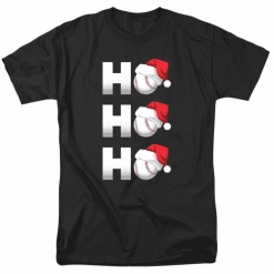 Baseball Christmas HO HO HO Adult T-Shirt Or SweatshirtChoose Your Color