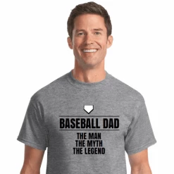 Baseball Dad The Man Myth Legend T-ShirtChoose Your ColorYouth Med To Adult 4XCURRENTLY NOT AVAILABLE DUE TO STAFFING ISSUES -Bats Shop baseball dad the man myth legend t shirt choose your color youth med to adult 4x 5