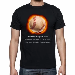 Baseball Eclipse Black T-ShirtYouth Med To Adult 4XCURRENTLY NOT AVAILABLE DUE TO STAFFING ISSUES