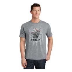 Baseball Game Breaker Gray Short Sleeve T-ShirtCRAZY 8 SPECIAL!