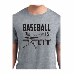 Baseball Is Lit T-ShirtChoose Your ColorYouth Med To Adult 4XCURRENTLY NOT AVAILABLE DUE TO STAFFING ISSUES