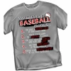 Baseball List Gray T-ShirtYouth Med To Adult 4XCURRENTLY NOT AVAILABLE DUE TO STAFFING ISSUES -Bats Shop baseball list gray t shirt youth med to adult 4x 5
