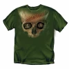 Baseball Skull Army Green Short Sleeve T-ShirtCRAZY 8 SPECIAL! -Bats Shop baseball skull army green adult t shirt 5