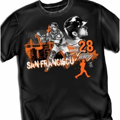 Buster Posey Big City T-ShirtShort Or Long SleeveYouth Med To Adult 4XCURRENTLY NOT AVAILABLE DUE TO STAFFING ISSUES