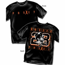 Buster Posey Silhouette Number T-ShirtShort Or Long SleeveYouth Med To Adult 4XCURRENTLY NOT AVAILABLE DUE TO STAFFING ISSUES