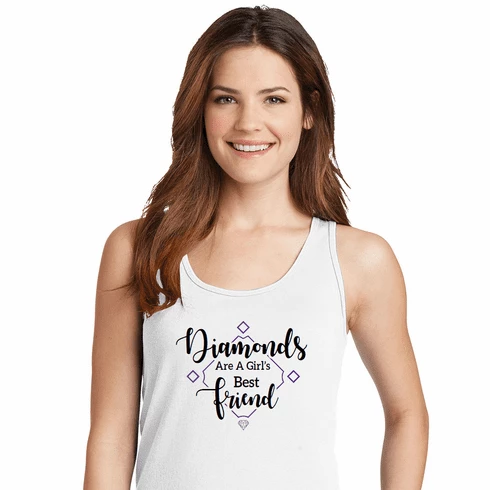 Diamonds Are A Girl's Best Friend Ladies Baseball T-ShirtChoose Your ColorTank, V-Neck, Or CrewLadies XS-4XCURRENTLY NOT AVAILABLE DUE TO STAFFING ISSUES 3 Diamonds Are A Girl's Best Friend Ladies Baseball T-ShirtChoose Your ColorTank, V-Neck, Or CrewLadies XS-4XCURRENTLY NOT AVAILABLE DUE TO STAFFING ISSUES