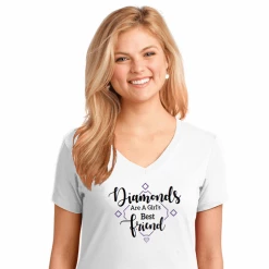 Diamonds Are A Girl's Best Friend Ladies Baseball T-ShirtChoose Your ColorTank, V-Neck, Or CrewLadies XS-4XCURRENTLY NOT AVAILABLE DUE TO STAFFING ISSUES 7 Diamonds Are A Girl's Best Friend Ladies Baseball T-ShirtChoose Your ColorTank, V-Neck, Or CrewLadies XS-4XCURRENTLY NOT AVAILABLE DUE TO STAFFING ISSUES -Bats Shop diamonds are a girl s best friend ladies baseball t shirt choose your color tank v neck or crew ladies xs 4x 5