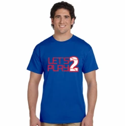 Let's Play 2 Baseball T-ShirtChoose Your ColorsYouth Med To Adult 4XCURRENTLY NOT AVAILABLE DUE TO STAFFING ISSUES