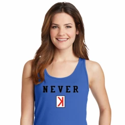 Never K Baseball Ladies T-ShirtChoose Your ColorTank, V-Neck, Or CrewLadies XS-4XCURRENTLY NOT AVAILABLE DUE TO STAFFING ISSUES