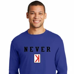 Never K Baseball T-ShirtChoose Your ColorYouth Med To Adult 4XCURRENTLY NOT AVAILABLE DUE TO STAFFING ISSUES -Bats Shop never k baseball t shirt choose your color youth med to adult 4x 6