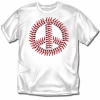 Peace Baseball White T-ShirtYouth Med To Adult 4XCURRENTLY NOT AVAILABLE DUE TO STAFFING ISSUES -Bats Shop peace baseball white t shirt youth med to adult 4x 5