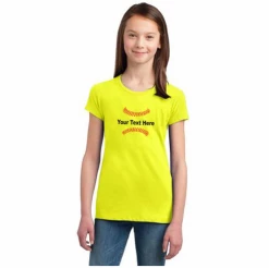 Personalized Girls And Ladies Softball T-ShirtChoose Your TextGirls XS - Ladies 4XCURRENTLY NOT AVAILABLE DUE TO STAFFING ISSUES