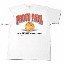 Proud Papa Baseball Adult Medium T-Shirt
