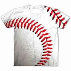 White Baseball Sublimated T-ShirtYouth Med To Adult 3X
