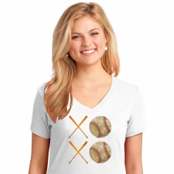 XOXO Baseball Ladies White T-ShirtTank, V-Neck, Or CrewLadies XS-4XCURRENTLY NOT AVAILABLE DUE TO STAFFING ISSUES -Bats Shop xoxo baseball ladies t shirt tank v neck or crew ladies xs 4x 12